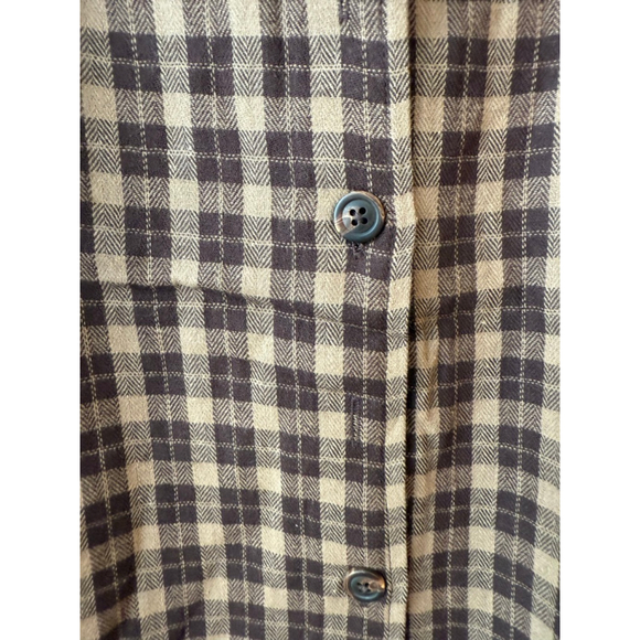 Women's Disturbia Brown & Beige Plaid Pinafore Mini Dress US 10 - Picture 3 of 10